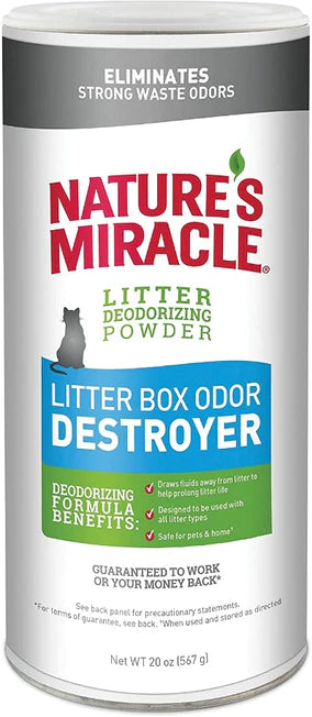 Natures Miracle Just For Cats Litter Box Odor Destroyer Deodorizing Powder