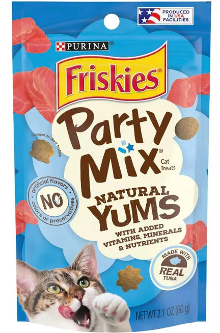 Friskies Party Mix Natural Yums Cat Treats Made with Real Tuna 2.1 oz