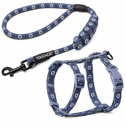 Touchcat 'Radi-Claw' Durable Cable Cat Harness and Leash Combo