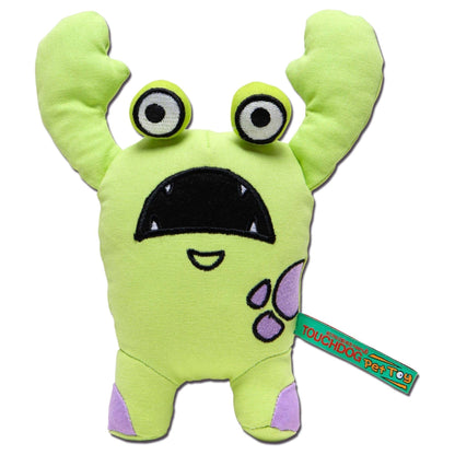 Touchdog Cartoon Up-for-Crabs Monster Plush Dog Toy