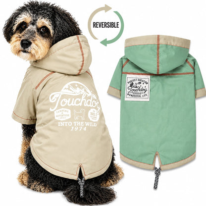 Touchdog 'Cloudburst' Reversible Fashion Waterproof Dog Raincoat
