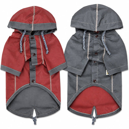Touchdog 'Cloudburst' Reversible Fashion Waterproof Dog Raincoat