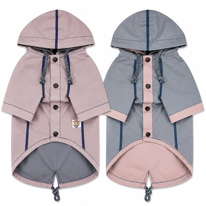 Touchdog 'Cloudburst' Reversible Fashion Waterproof Dog Raincoat