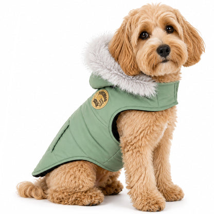 Touchdog 'Eskimo-Swag' Duck-Down Insulated Winter Dog Coat Parka