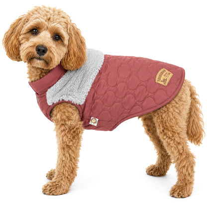 Touchdog 'Furrost-Bite' Fur and Fleece Designer Fashion Dog Jacket