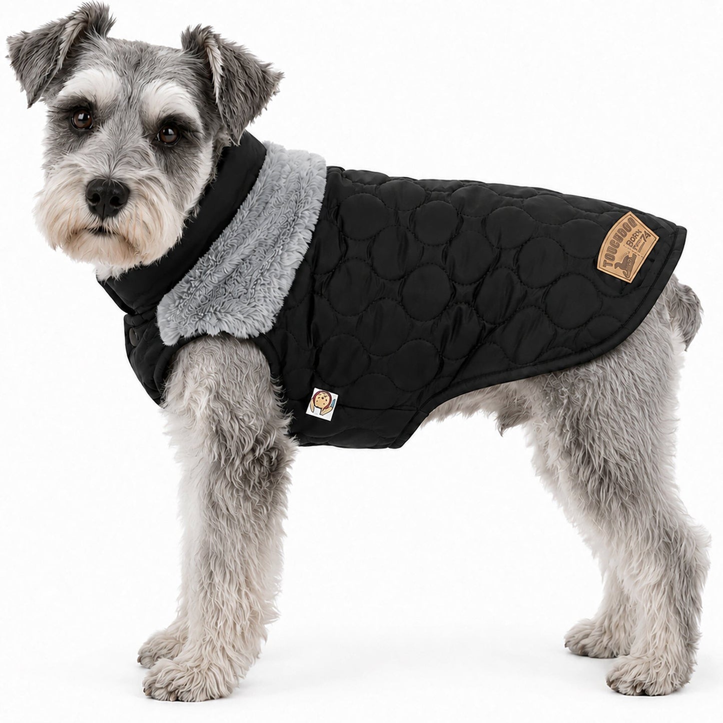 Touchdog 'Furrost-Bite' Fur and Fleece Designer Fashion Dog Jacket