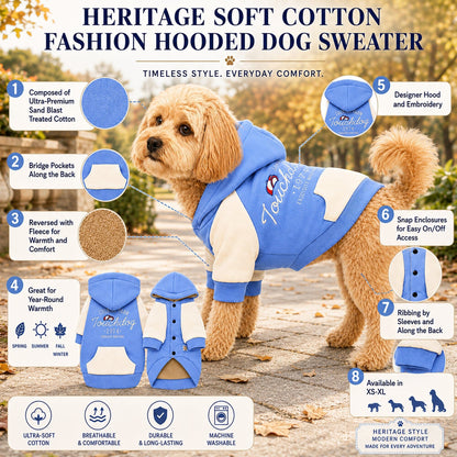 Touchdog 'Heritage' Soft-Cotton Fashion Dog Hoodie Sweater