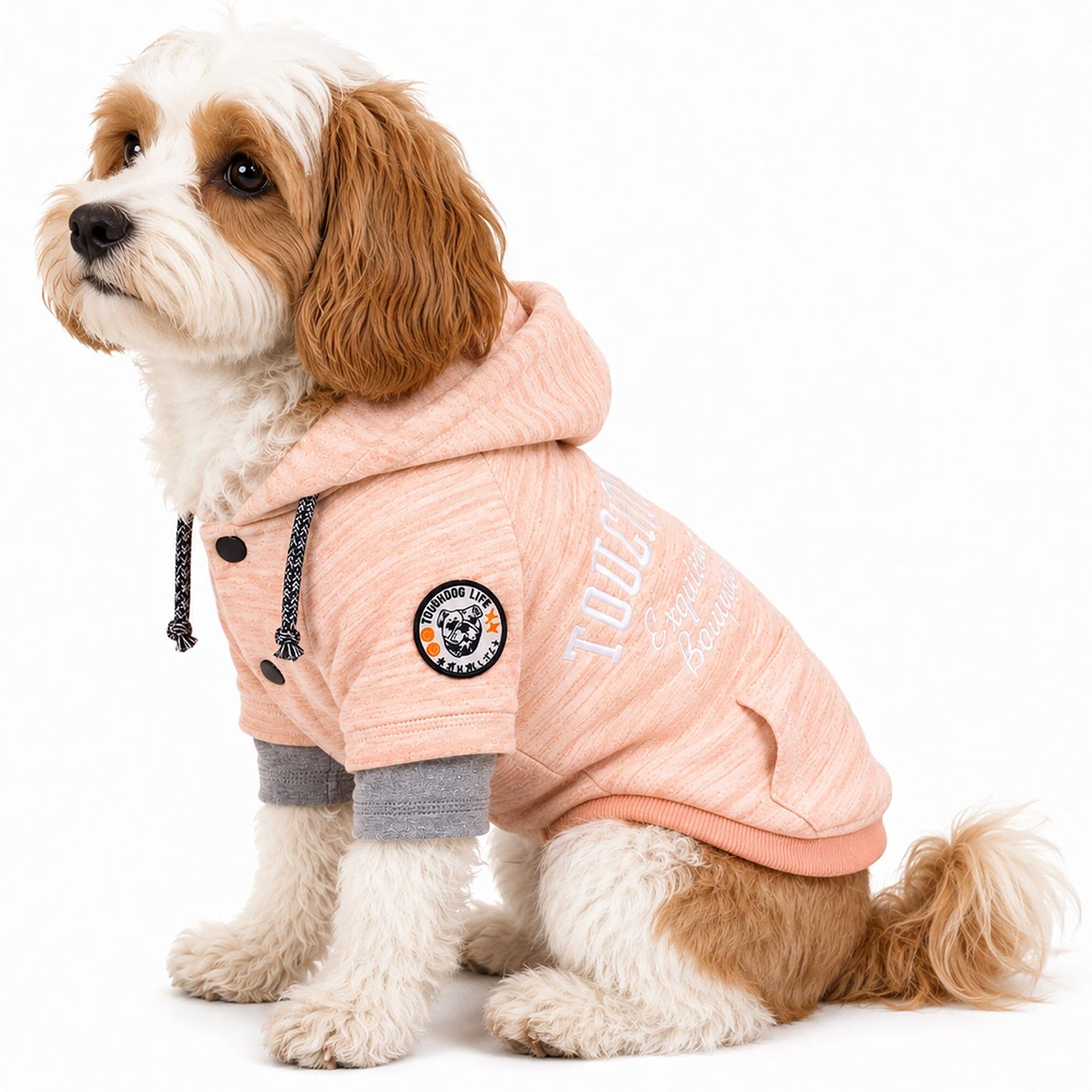 Touchdog ® Hampton Beach Ultra-Soft Blasted Cotton Hooded Dog Sweater