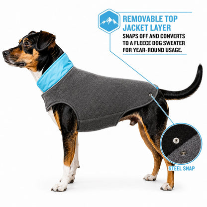 Touchdog ® Lightening-Shield 2-in-1 Dual-Removable-Layered Waterproof Dog Jacket