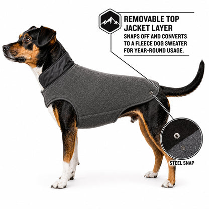 Touchdog ® Lightening-Shield 2-in-1 Dual-Removable-Layered Waterproof Dog Jacket
