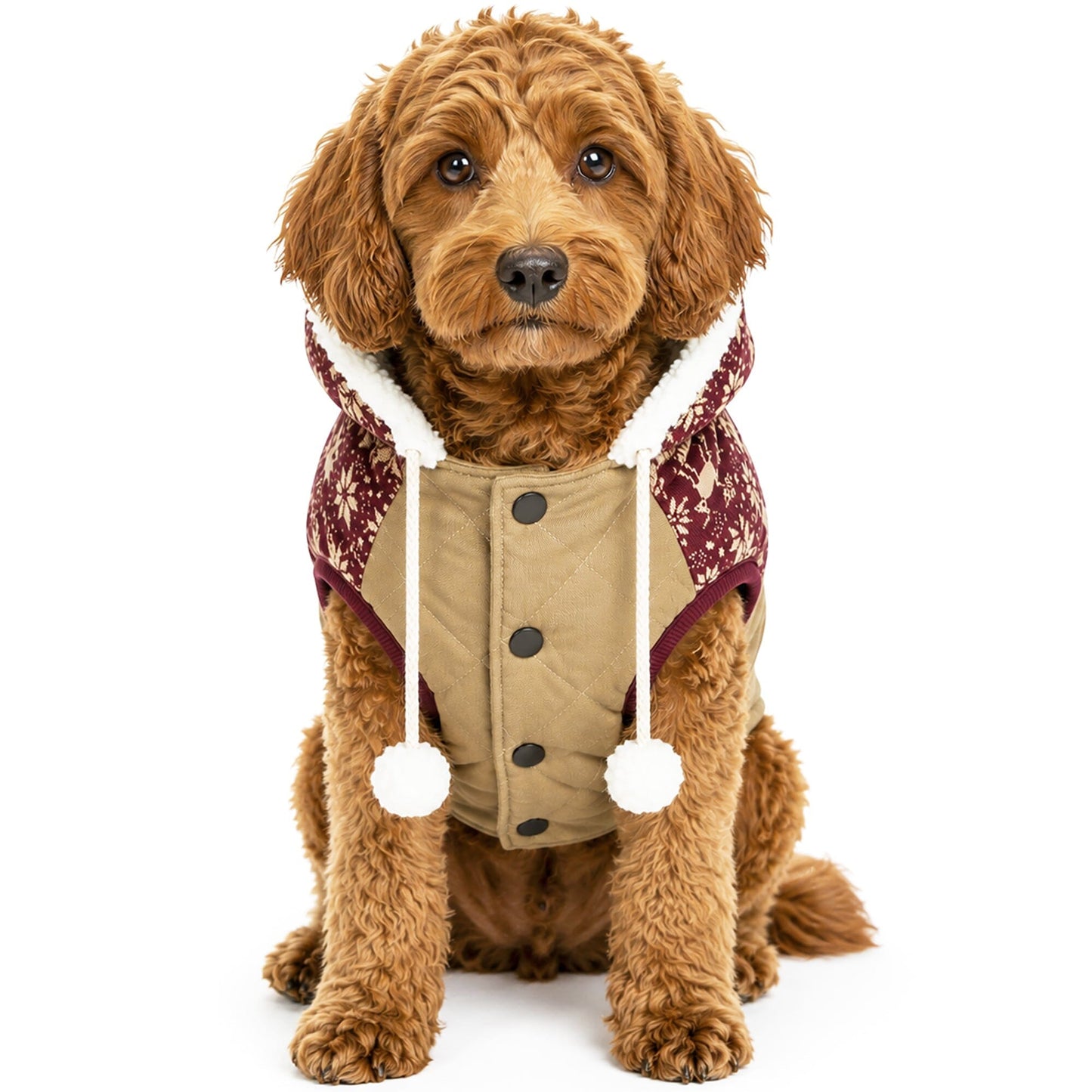Touchdog ® 'Snowadayz' Pom Pom Hooded Fashion Dog Jacket