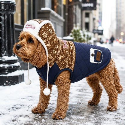 Touchdog ® 'Snowadayz' Pom Pom Hooded Fashion Dog Jacket