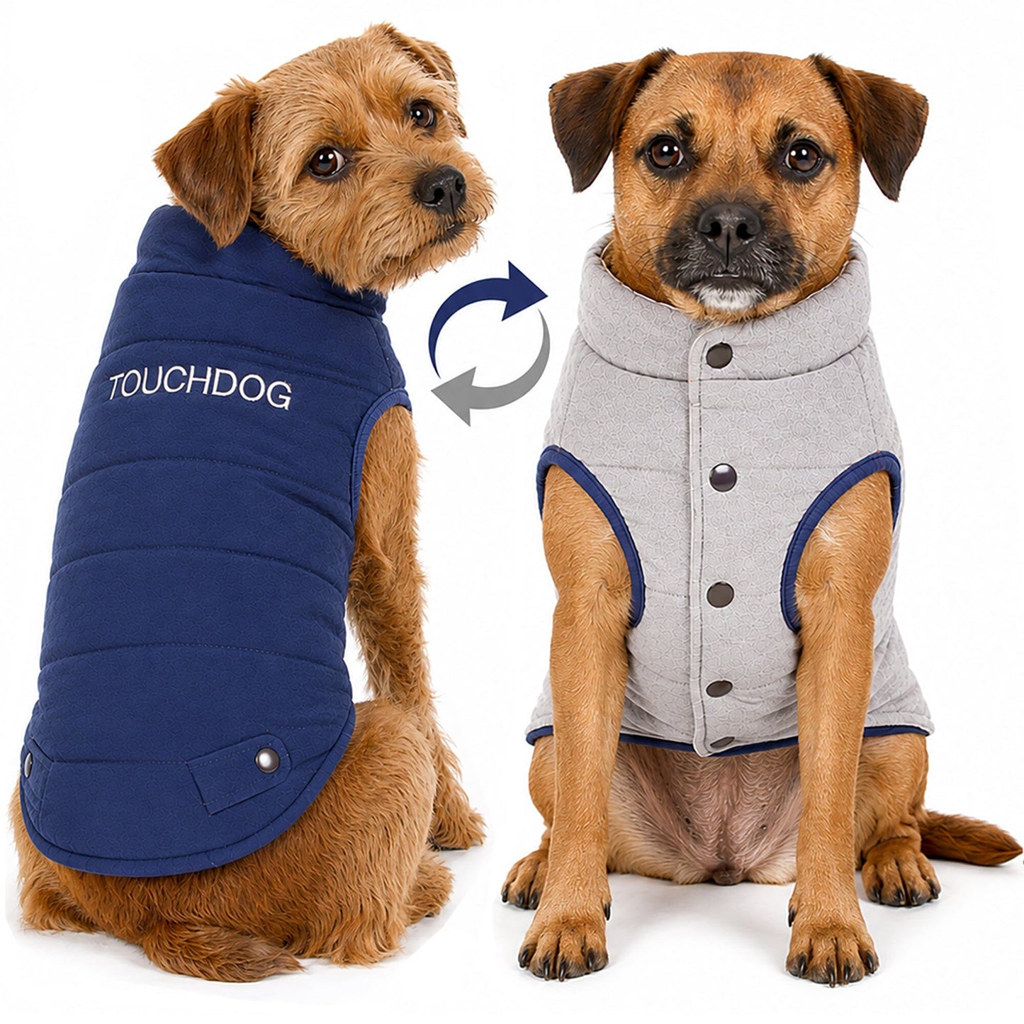 Touchdog ® Waggin Swag Ultra-Plush Insulated and Reversible Dog Coat