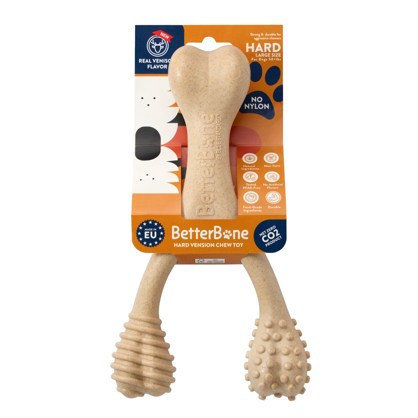 BetterBone HARD Chew Toy for dogs, eco-friendly and durable dog toy made from natural materials, designed for strong chewers.