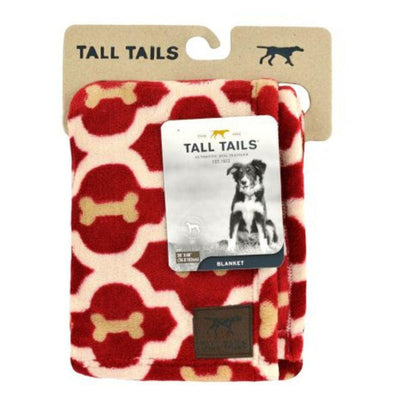 Tall Tails Dog Blanket Red Bone 30X40