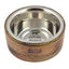 Tall Tails Dog Stainless Steel Bowl Wood 6 Cup