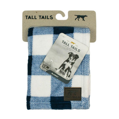 Tall Tails Dog Blanket Navy Plaid 30X40