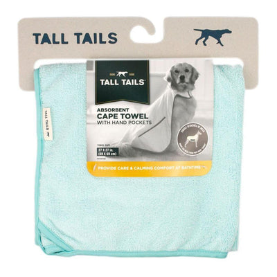 Tall Tails Dog Blue Cape Towel 27X27 Inches