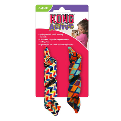 KONG Active Curlz Catnip Toy Assorted 1ea/One Size, 2 pk