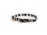 Safe Cat Fashion Adjustable Breakaway Cat Collar Zebra Black; White 3-8 in x 8-12 in