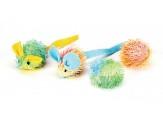 Spot Stringy Mice and Ball Cat Toy with Catnip Assorted 2 in 4 Pack