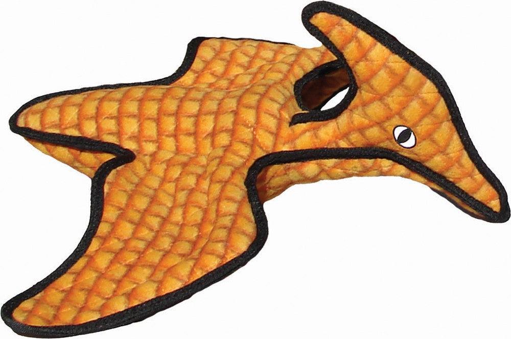 Tuffy Dinosaur Series Dog Toy Pteradactyl Orange 23 in
