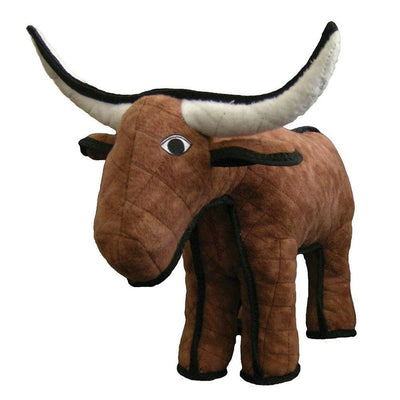 Tuffy Barn Yard Series Dog Toy Bull Brown