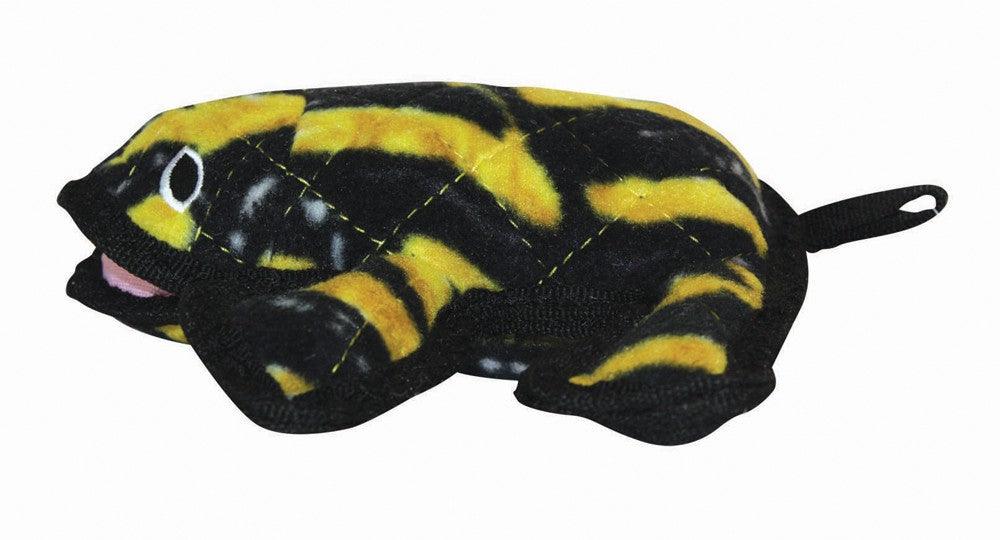 Tuffy Desert Series Dog Toy Phrog Black and Yellow Frog 8.2 in