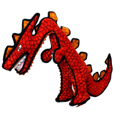 Tuffy Dinosaur Destructosaurus Dog Toy Red 8.5 in x 22 in x 28 in