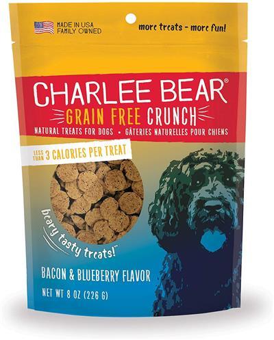 Charlee Bear Dog Crunch Grain Free Bacon and Blueberry 8Oz.