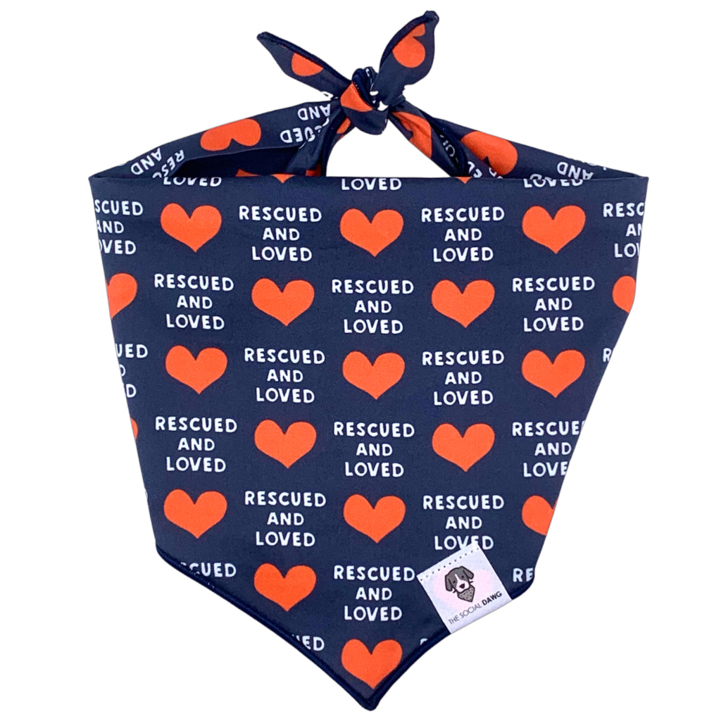 Rescued & Loved Dog Bandana.