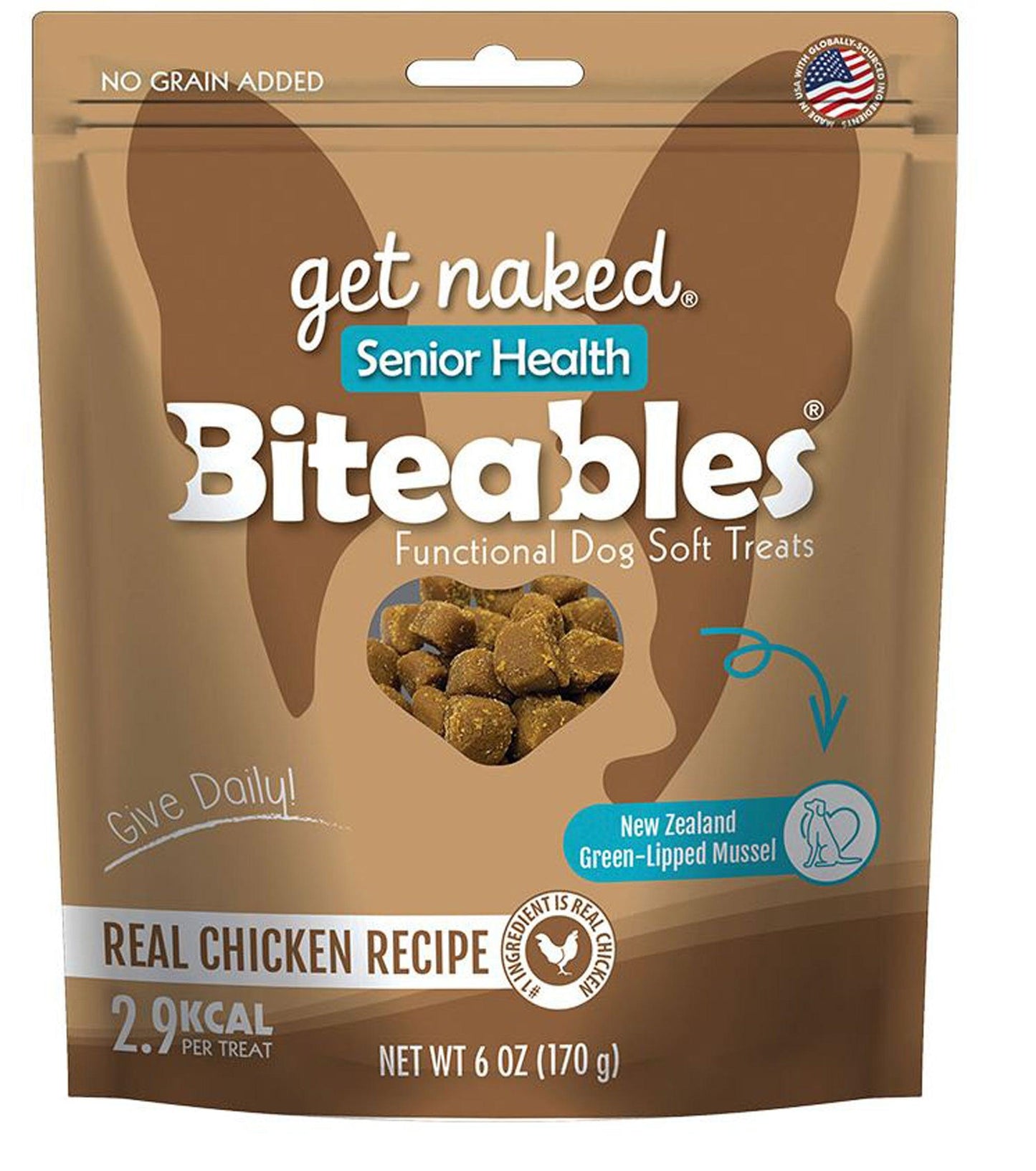 Get Naked Dog Biteables Senior Health Functional Soft Treats 6oz.