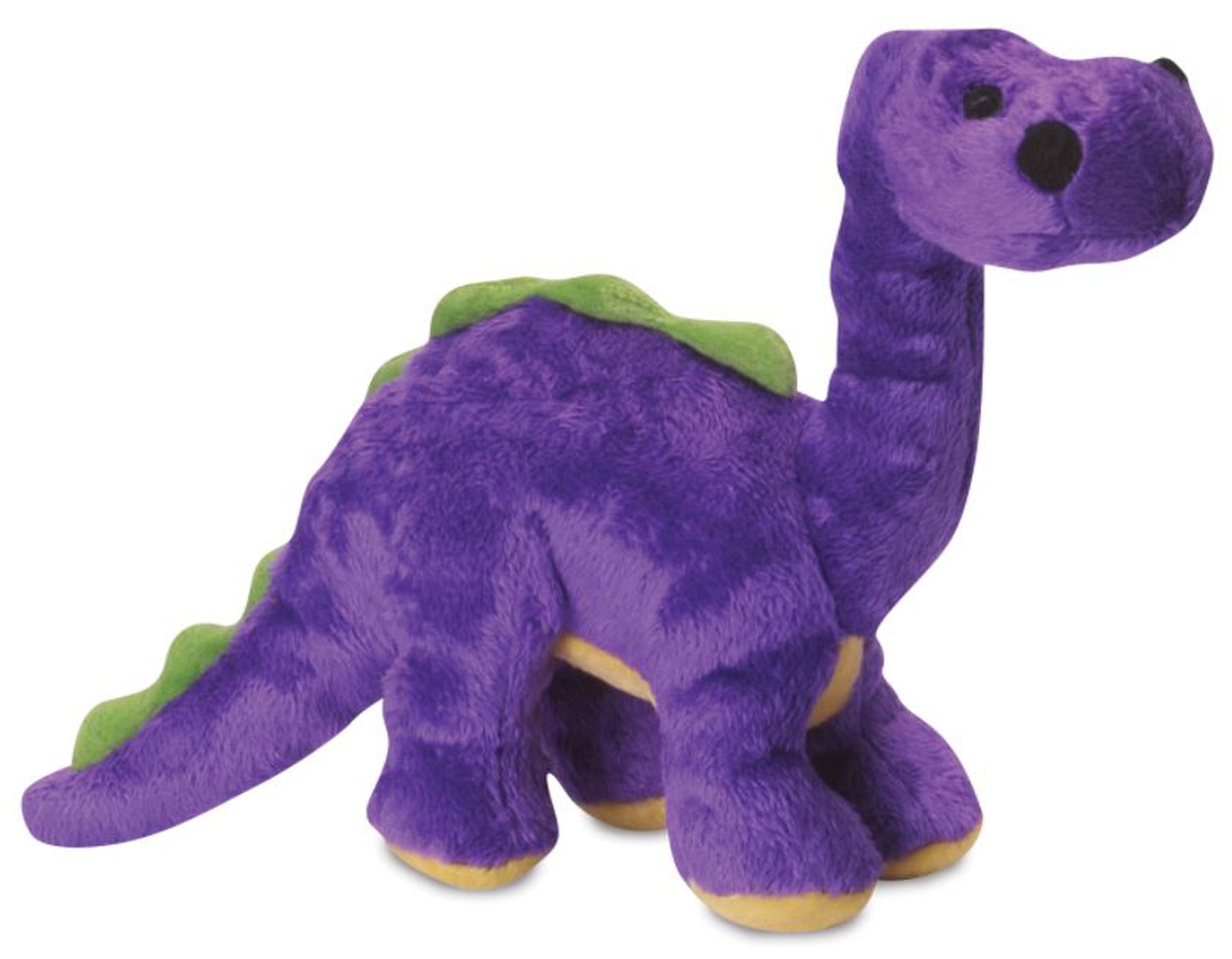 goDog Just For Me Bruto Dino with Chew Guard Technology Tough Plush Dog Toy Purple