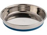 OurPets Premium Rubber Bonded Stainless Steel Cat Bowl Silver 16 oz