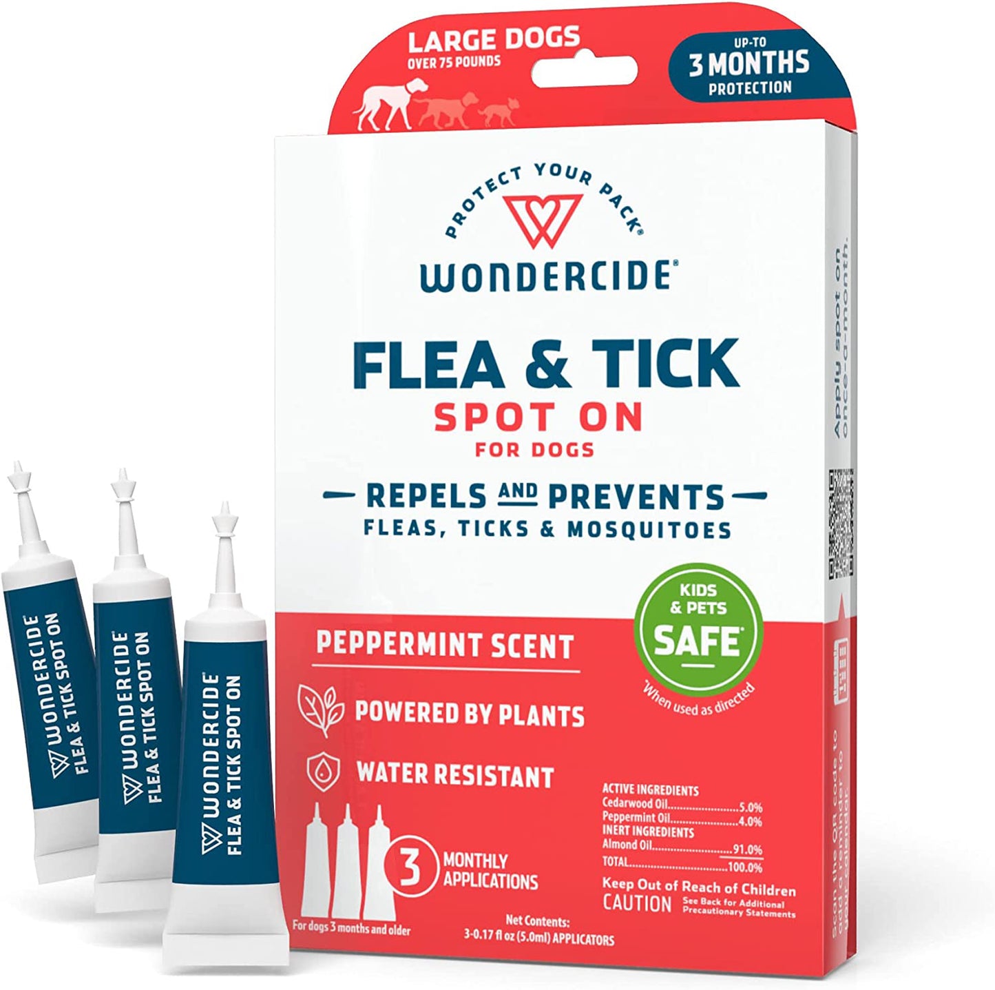Wondercide Flea and Tick Spot On for Dogs-Large-Peppermint