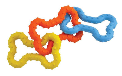 Petstages Bone Tug Toy Multi-Color Mini