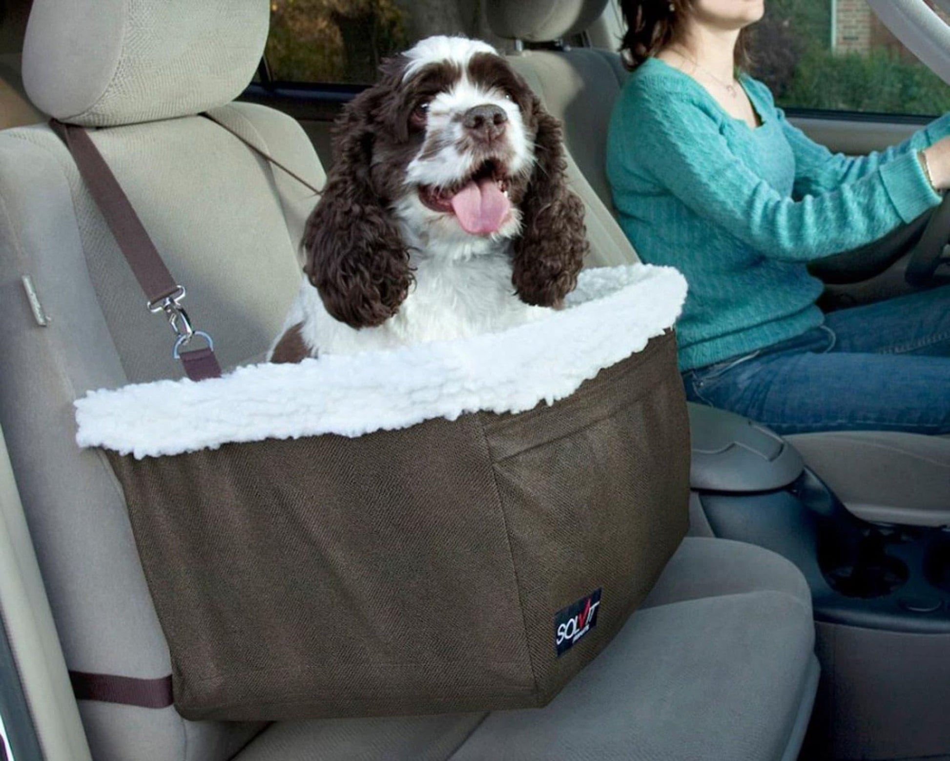 Solvit Products Standard Dog Booster Seat Brown Xl