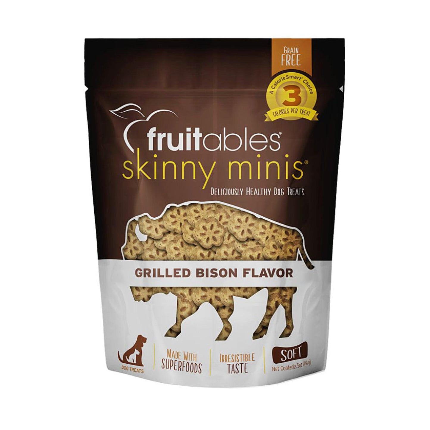 Fruitables Skinny Minis Soft Dog Treats-Grilled Bison; 1ea-5 oz
