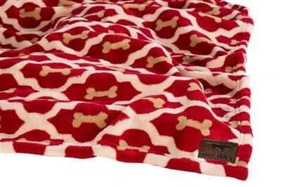 Red Bone Dog Blanket 20x30.